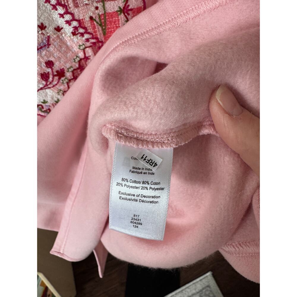 Coldwater Creek Pink Heart Patchwork Sweatshirt W… - image 4